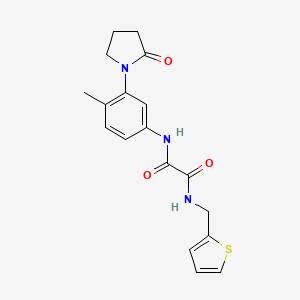 N1-(4-methyl-3-(2-oxopyrrolidin-1-yl)phenyl)-N2-(thiophen-2-ylmethyl)oxalamide