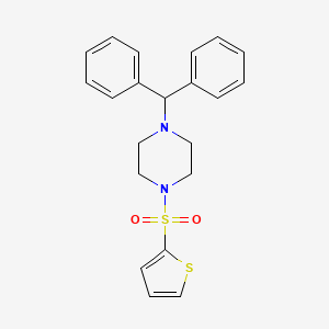 molecular formula C21H22N2O2S2 B2596709 1-benzhydryl-4-(2-thienylsulfonyl)piperazine CAS No. 358725-22-1