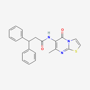 N-(7-methyl-5-oxo-5H-[1,3]thiazolo[3,2-a]pyrimidin-6-yl)-3,3-diphenylpropanamide