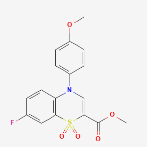 methyl 7-fluoro-4-(4-methoxyphenyl)-4H-1,4-benzothiazine-2-carboxylate 1,1-dioxide