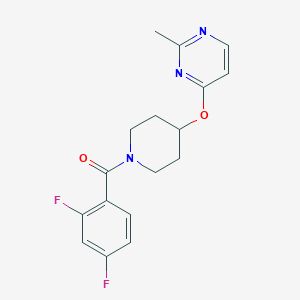 (2,4-Difluorophenyl)(4-((2-methylpyrimidin-4-yl)oxy)piperidin-1-yl)methanone