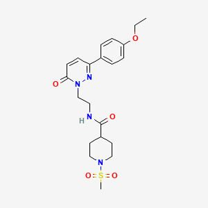 N-(2-(3-(4-ethoxyphenyl)-6-oxopyridazin-1(6H)-yl)ethyl)-1-(methylsulfonyl)piperidine-4-carboxamide