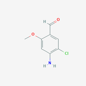 molecular formula C8H8ClNO2 B2596730 4-Amino-5-chloro-2-methoxybenzaldehyde CAS No. 145742-50-3