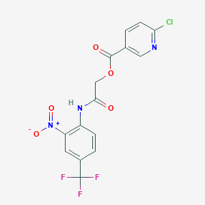 [2-[2-Nitro-4-(trifluoromethyl)anilino]-2-oxoethyl] 6-chloropyridine-3-carboxylate