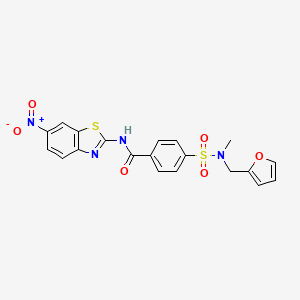 4-(N-(furan-2-ylmethyl)-N-methylsulfamoyl)-N-(6-nitrobenzo[d]thiazol-2-yl)benzamide