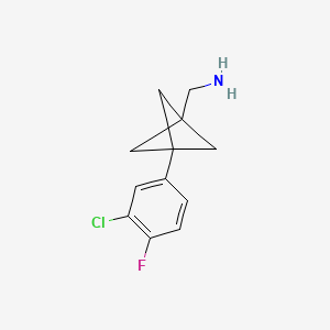 [3-(3-Chloro-4-fluorophenyl)-1-bicyclo[1.1.1]pentanyl]methanamine