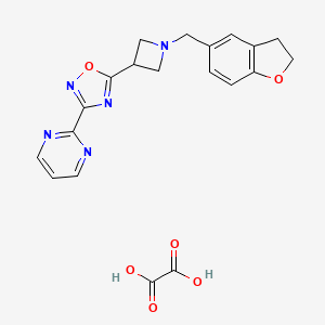 5-(1-((2,3-Dihydrobenzofuran-5-yl)methyl)azetidin-3-yl)-3-(pyrimidin-2-yl)-1,2,4-oxadiazole oxalate