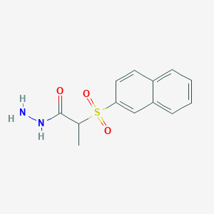 molecular formula C13H14N2O3S B2596777 2-(Naphthalene-2-sulfonyl)propanehydrazide CAS No. 1797040-43-7