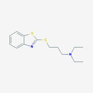 molecular formula C14H20N2S2 B259682 3-(1,3-benzothiazol-2-ylsulfanyl)-N,N-diethylpropan-1-amine 