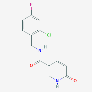 molecular formula C13H10ClFN2O2 B2596826 N-[(2-chloro-4-fluorophenyl)methyl]-6-hydroxypyridine-3-carboxamide CAS No. 1252839-78-3