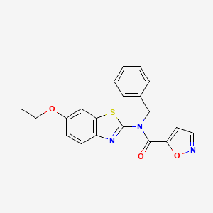 molecular formula C20H17N3O3S B2596853 N-benzyl-N-(6-ethoxy-1,3-benzothiazol-2-yl)-1,2-oxazole-5-carboxamide CAS No. 941869-42-7