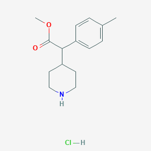 Methyl 2-(4-methylphenyl)-2-piperidin-4-ylacetate;hydrochloride