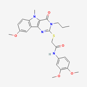 N-(4-chlorophenyl)-4-[2-(cyclopropylamino)-2-oxoethyl]-3-oxopiperazine-1-carboxamide