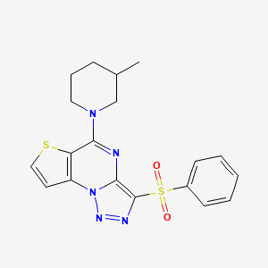 5-(3-Methylpiperidin-1-yl)-3-(phenylsulfonyl)thieno[2,3-e][1,2,3]triazolo[1,5-a]pyrimidine