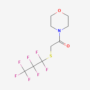 1-Morpholino-2-((perfluoropropyl)thio)ethanone