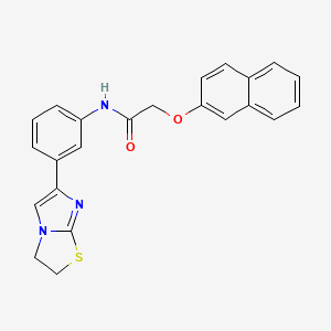 N-(3-(2,3-dihydroimidazo[2,1-b]thiazol-6-yl)phenyl)-2-(naphthalen-2-yloxy)acetamide