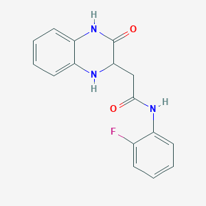 N-(2-fluorophenyl)-2-(3-oxo-1,2,3,4-tetrahydroquinoxalin-2-yl)acetamide