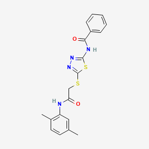 N-[5-[2-(2,5-dimethylanilino)-2-oxoethyl]sulfanyl-1,3,4-thiadiazol-2-yl]benzamide