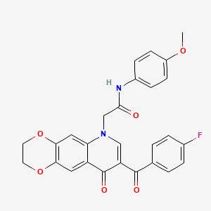 2-[8-(4-fluorobenzoyl)-9-oxo-2,3-dihydro-[1,4]dioxino[2,3-g]quinolin-6-yl]-N-(4-methoxyphenyl)acetamide