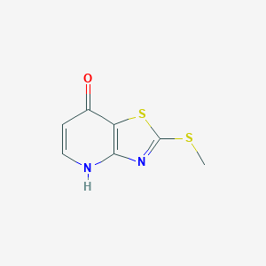 molecular formula C7H6N2OS2 B025969 2-methylsulfanyl-4H-[1,3]thiazolo[4,5-b]pyridin-7-one CAS No. 108310-74-3