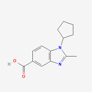 1-Cyclopentyl-2-methyl-1,3-benzodiazole-5-carboxylic acid