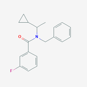 molecular formula C19H20FNO B259691 N-benzyl-N-(1-cyclopropylethyl)-3-fluorobenzamide 