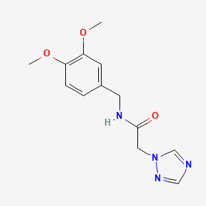 molecular formula C13H16N4O3 B2596914 N-(3,4-dimethoxybenzyl)-2-(1H-1,2,4-triazol-1-yl)acetamide CAS No. 866135-61-7