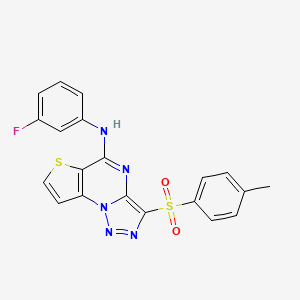 N-(3-fluorophenyl)-3-tosylthieno[2,3-e][1,2,3]triazolo[1,5-a]pyrimidin-5-amine