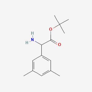molecular formula C14H21NO2 B2596950 tert-butyl2-amino-2-(3,5-dimethylphenyl)acetate CAS No. 2248259-72-3