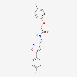 2-(4-fluorophenoxy)-N-((5-(4-fluorophenyl)isoxazol-3-yl)methyl)acetamide