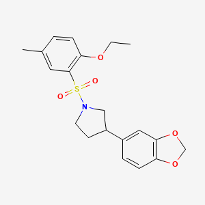 3-(Benzo[d][1,3]dioxol-5-yl)-1-((2-ethoxy-5-methylphenyl)sulfonyl)pyrrolidine
