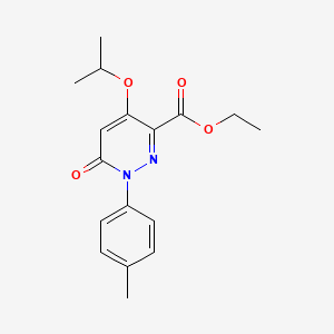 molecular formula C17H20N2O4 B2596971 Ethyl 1-(4-methylphenyl)-6-oxo-4-propan-2-yloxypyridazine-3-carboxylate CAS No. 886951-98-0