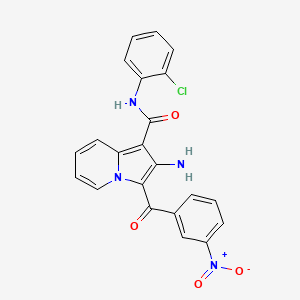 2-amino-N-(2-chlorophenyl)-3-(3-nitrobenzoyl)indolizine-1-carboxamide