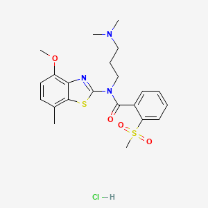 N-(3-(dimethylamino)propyl)-N-(4-methoxy-7-methylbenzo[d]thiazol-2-yl)-2-(methylsulfonyl)benzamide hydrochloride