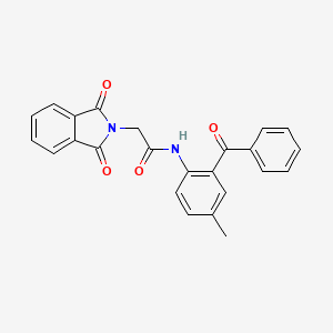 molecular formula C24H18N2O4 B2596990 N-(2-benzoyl-4-methylphenyl)-2-(1,3-dioxo-2,3-dihydro-1H-isoindol-2-yl)acetamide CAS No. 391866-85-6