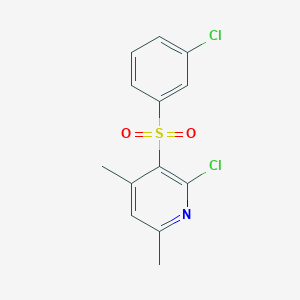 molecular formula C13H11Cl2NO2S B2597083 2-Chloro-3-[(3-chlorophenyl)sulfonyl]-4,6-dimethylpyridine CAS No. 339111-89-6