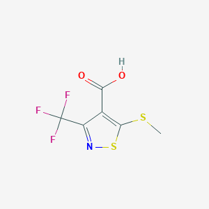 B2597093 5-Methylsulfanyl-3-trifluoromethyl-isothiazole-4-carboxylic acid CAS No. 157984-53-7