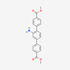 molecular formula C22H19NO4 B2597100 methyl 4-[3-amino-4-(4-methoxycarbonylphenyl)phenyl]benzoate CAS No. 1312703-30-2