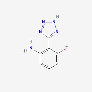 molecular formula C7H6FN5 B2597106 3-Fluoro-2-(1h-tetrazol-5-yl)aniline CAS No. 1250252-58-4