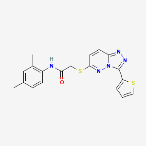 molecular formula C19H17N5OS2 B2597121 N-(2,4-dimethylphenyl)-2-{[3-(thiophen-2-yl)-[1,2,4]triazolo[4,3-b]pyridazin-6-yl]sulfanyl}acetamide CAS No. 868966-45-4