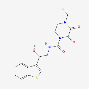 molecular formula C17H19N3O4S B2597161 N-[2-(1-benzothiophen-3-yl)-2-hydroxyethyl]-4-ethyl-2,3-dioxopiperazine-1-carboxamide CAS No. 2034602-74-7