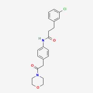 3-(3-chlorophenyl)-N-(4-(2-morpholino-2-oxoethyl)phenyl)propanamide