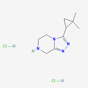 3-(2,2-dimethylcyclopropyl)-5H,6H,7H,8H-[1,2,4]triazolo[4,3-a]pyrazine dihydrochloride