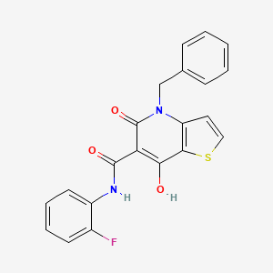 4-benzyl-N-(2-fluorophenyl)-7-hydroxy-5-oxo-4,5-dihydrothieno[3,2-b]pyridine-6-carboxamide