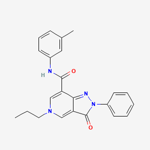 3-oxo-2-phenyl-5-propyl-N-(m-tolyl)-3,5-dihydro-2H-pyrazolo[4,3-c]pyridine-7-carboxamide