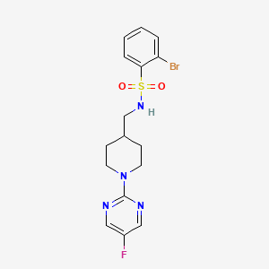2-bromo-N-((1-(5-fluoropyrimidin-2-yl)piperidin-4-yl)methyl)benzenesulfonamide
