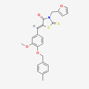 (Z)-3-(furan-2-ylmethyl)-5-(3-methoxy-4-((4-methylbenzyl)oxy)benzylidene)-2-thioxothiazolidin-4-one