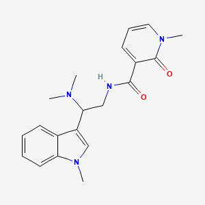 N-(2-(dimethylamino)-2-(1-methyl-1H-indol-3-yl)ethyl)-1-methyl-2-oxo-1,2-dihydropyridine-3-carboxamide