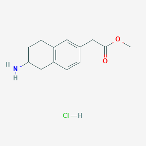 Methyl 2-(6-amino-5,6,7,8-tetrahydronaphthalen-2-yl)acetate;hydrochloride