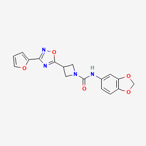N-(benzo[d][1,3]dioxol-5-yl)-3-(3-(furan-2-yl)-1,2,4-oxadiazol-5-yl)azetidine-1-carboxamide